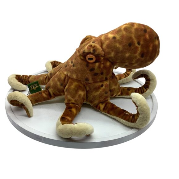 Realistic Octopus Plush Toy By Wild Republic 13”x9” Soft Brown Stuffed Animal - Picture 5 of 8